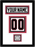 Chicago Nameplate & Number (Back) With Stanley Cup Finals Patch - Road White (2007-2017) - Triple Mat 1