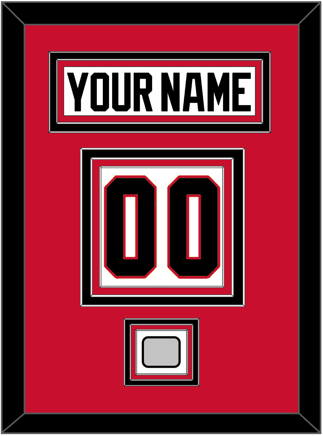 Chicago Nameplate & Number (Back) With Stanley Cup Champions Patch - Road White (2007-2017) - Premier Tier 2