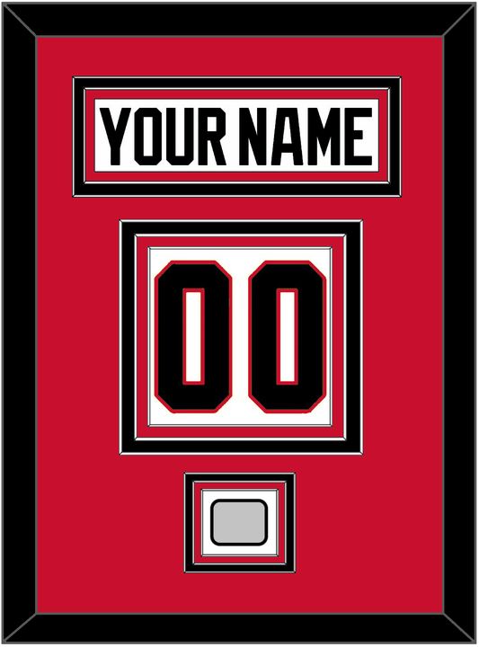 Chicago Nameplate & Number (Back) With Stanley Cup Champions Patch - Road White (2007-2017) - Premier Tier 2