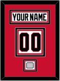 Chicago Nameplate & Number (Back) With Stanley Cup Finals Patch - Road White (2007-2017) - Triple Mat 2