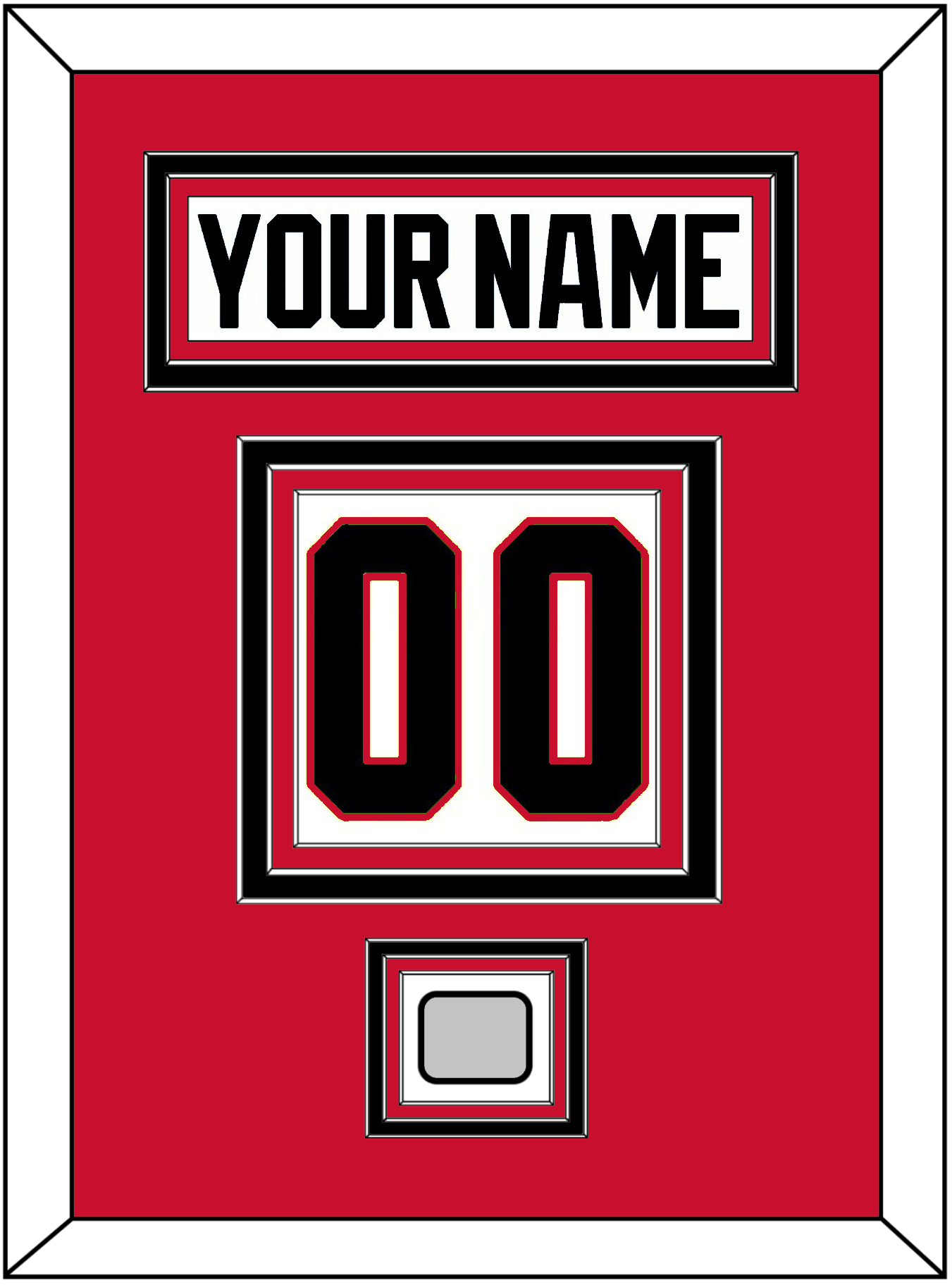 Chicago Nameplate & Number (Back) With Stanley Cup Finals Patch - Road White (2007-2017) - Premier Tier 2