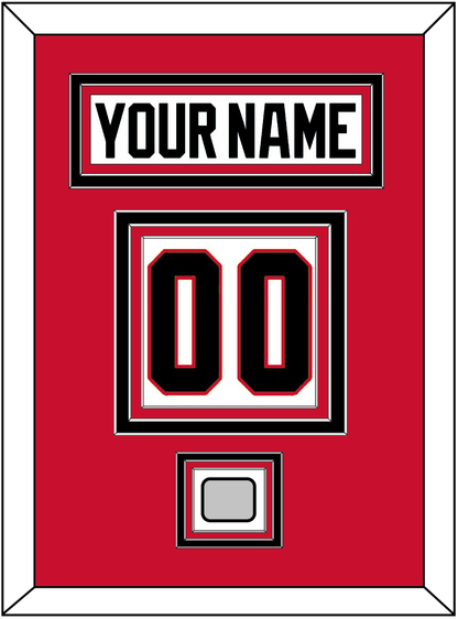 Chicago Nameplate & Number (Back) With Stanley Cup Finals Patch - Road White (2007-2017) - Premier Tier 2