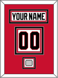 Chicago Nameplate & Number (Back) With Stanley Cup Finals Patch - Road White (2007-2017) - Triple Mat 2
