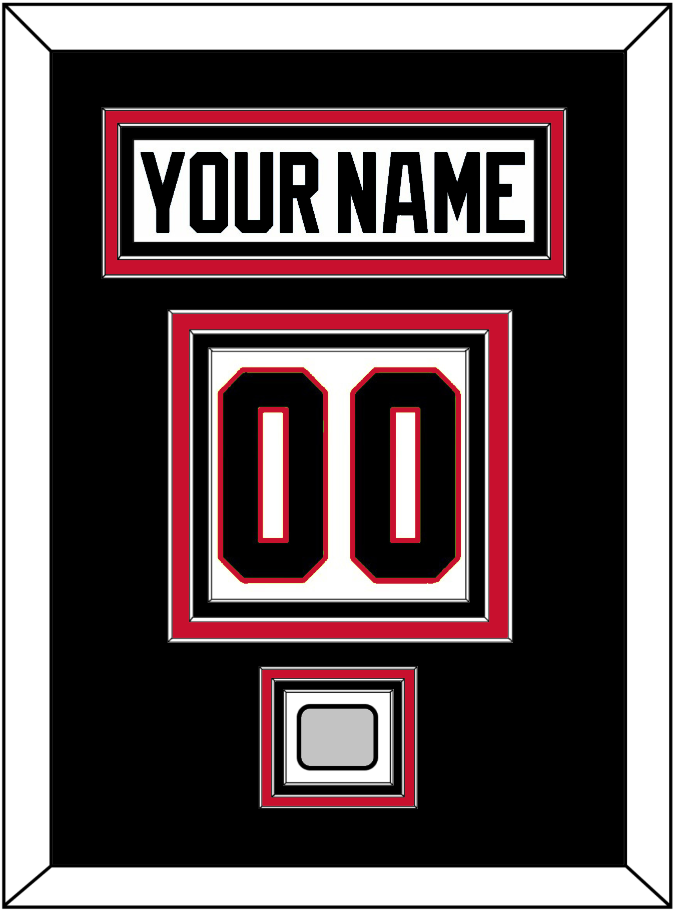 Chicago Nameplate & Number (Back) With Stanley Cup Champions Patch - Road White (2007-2017) - Premier Tier 3