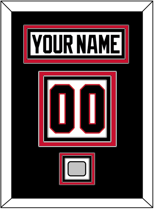 Chicago Nameplate & Number (Back) With Stanley Cup Champions Patch - Road White (2007-2017) - Premier Tier 3