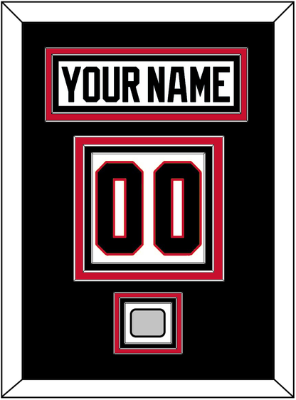 Chicago Nameplate & Number (Back) With Stanley Cup Finals Patch - Road White (2007-2017) - Premier Tier 3