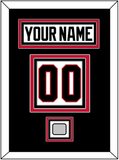 Chicago Nameplate & Number (Back) With Stanley Cup Finals Patch - Road White (2007-2017) - Triple Mat 3