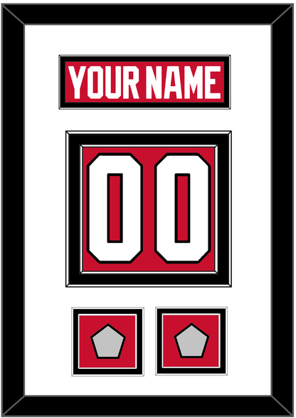 Chicago Nameplate & Number (Back) With 2 Stanley Cup Finals Patches - Home Red (2007-2017) - Signature Tier 1