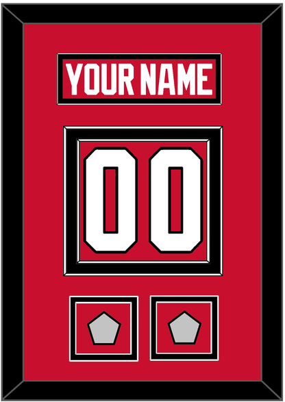 Chicago Nameplate & Number (Back) With 2 Stanley Cup Finals Patches - Home Red (2007-2017) - Signature Tier 2