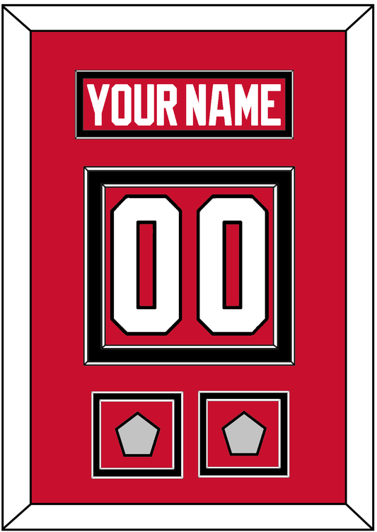 Chicago Nameplate & Number (Back) With 2 Stanley Cup Finals Patches - Home Red (2007-2017) - Signature Tier 2