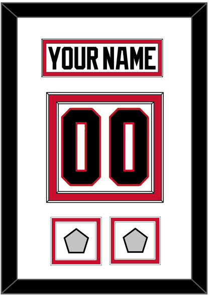 Chicago Nameplate & Number (Back) With 2 Stanley Cup Champions Patches - Road White (2007-2017) - Signature Tier 1