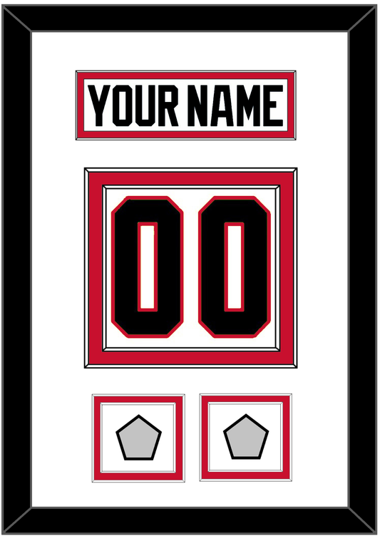 Chicago Nameplate & Number (Back) With 2 Stanley Cup Champions Patches - Road White (2007-2017) - Signature Tier 1