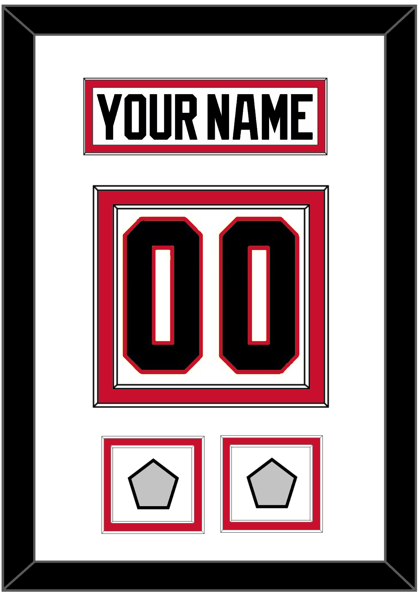 Chicago Nameplate & Number (Back) With 2 Stanley Cup Finals Patches - Road White (2007-2017) - Signature Tier 1