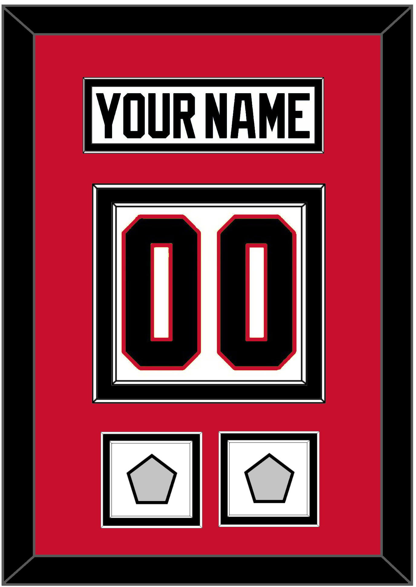Chicago Nameplate & Number (Back) With 2 Stanley Cup Finals Patches - Road White (2007-2017) - Signature Tier 2