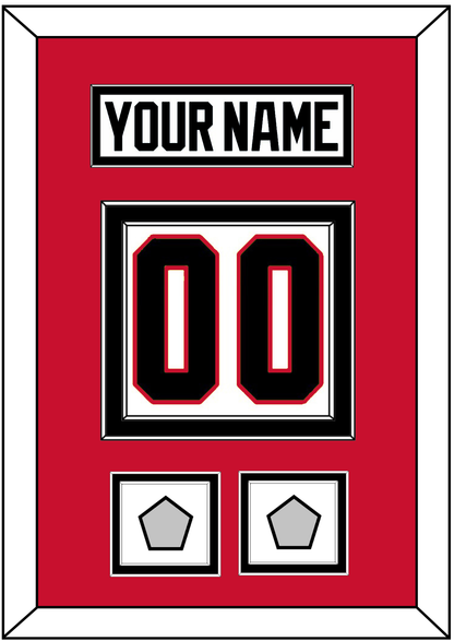 Chicago Nameplate & Number (Back) With 2 Stanley Cup Champions Patches - Road White (2007-2017) - Signature Tier 2