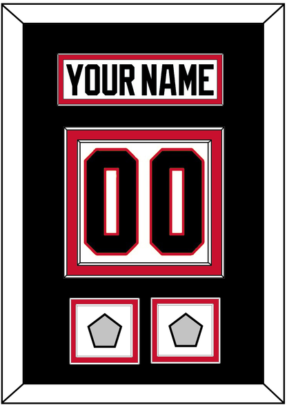 Chicago Nameplate & Number (Back) With 2 Stanley Cup Finals Patches - Road White (2007-2017) - Signature Tier 3