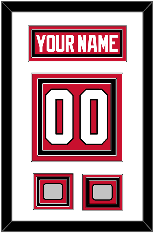 Chicago Nameplate & Number (Back) With 2 Stanley Cup Finals Patches - Home Red (2007-2017) - Premier Tier 1