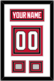 Chicago Nameplate & Number (Back) With 2 Stanley Cup Finals Patches - Home Red (2007-2017) - Triple Mat 1