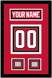 Chicago Nameplate & Number (Back) With 2 Stanley Cup Finals Patches - Home Red (2007-2017) - Triple Mat 2