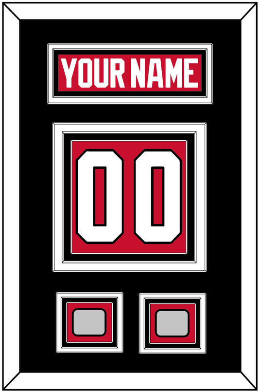 Chicago Nameplate & Number (Back) With 2 Stanley Cup Finals Patches - Home Red (2007-2017) - Premier Tier 3