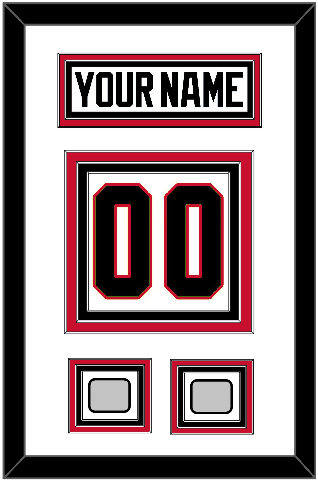 Chicago Nameplate & Number (Back) With 2 Stanley Cup Champions Patches - Road White (2007-2017) - Premier Tier 1