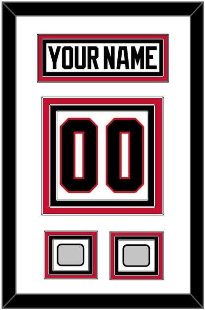 Chicago Nameplate & Number (Back) With 2 Stanley Cup Champions Patches - Road White (2007-2017) - Premier Tier 1