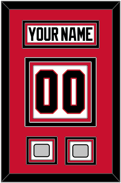 Chicago Nameplate & Number (Back) With 2 Stanley Cup Finals Patches - Road White (2007-2017) - Premier Tier 2