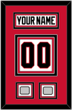Chicago Nameplate & Number (Back) With 2 Stanley Cup Finals Patches - Road White (2007-2017) - Triple Mat 2