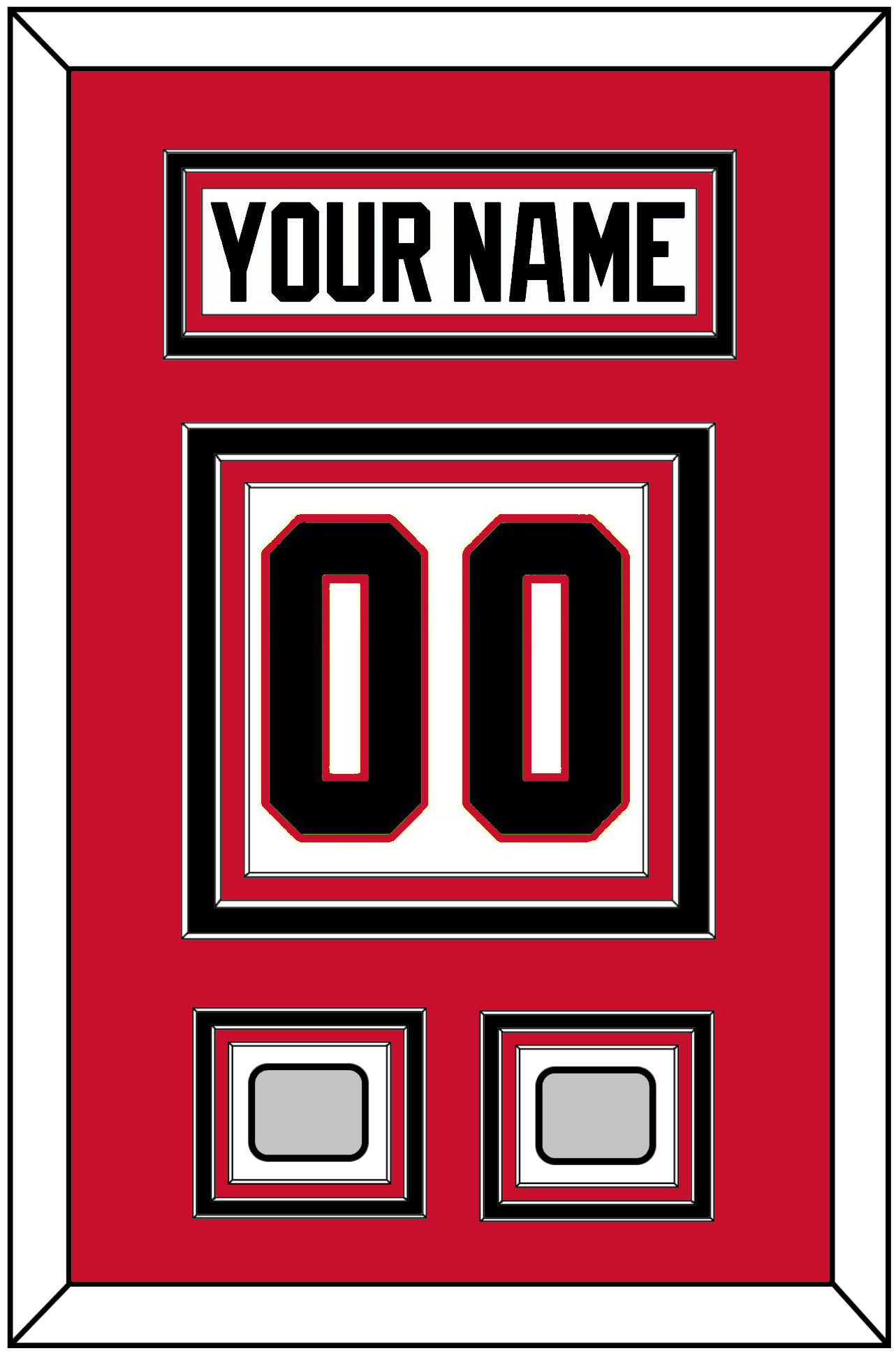 Chicago Nameplate & Number (Back) With 2 Stanley Cup Champions Patches - Road White (2007-2017) - Premier Tier 2