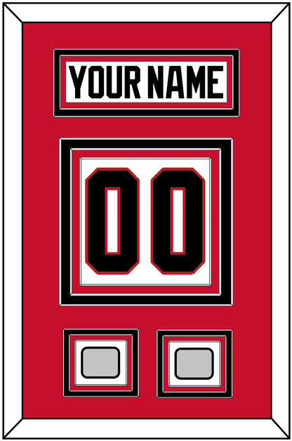 Chicago Nameplate & Number (Back) With 2 Stanley Cup Champions Patches - Road White (2007-2017) - Premier Tier 2