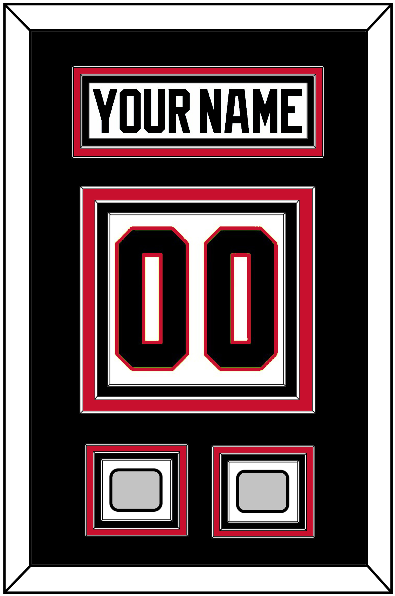 Chicago Nameplate & Number (Back) With 2 Stanley Cup Champions Patches - Road White (2007-2017) - Premier Tier 3