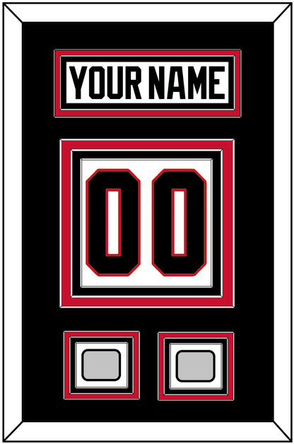 Chicago Nameplate & Number (Back) With 2 Stanley Cup Champions Patches - Road White (2007-2017) - Premier Tier 3