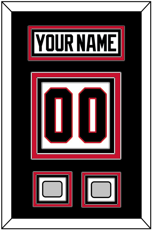 Chicago Nameplate & Number (Back) With 2 Stanley Cup Finals Patches - Road White (2007-2017) - Premier Tier 3