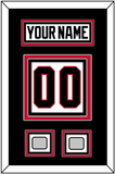 Chicago Nameplate & Number (Back) With 2 Stanley Cup Champions Patches - Road White (2007-2017) - Triple Mat 3