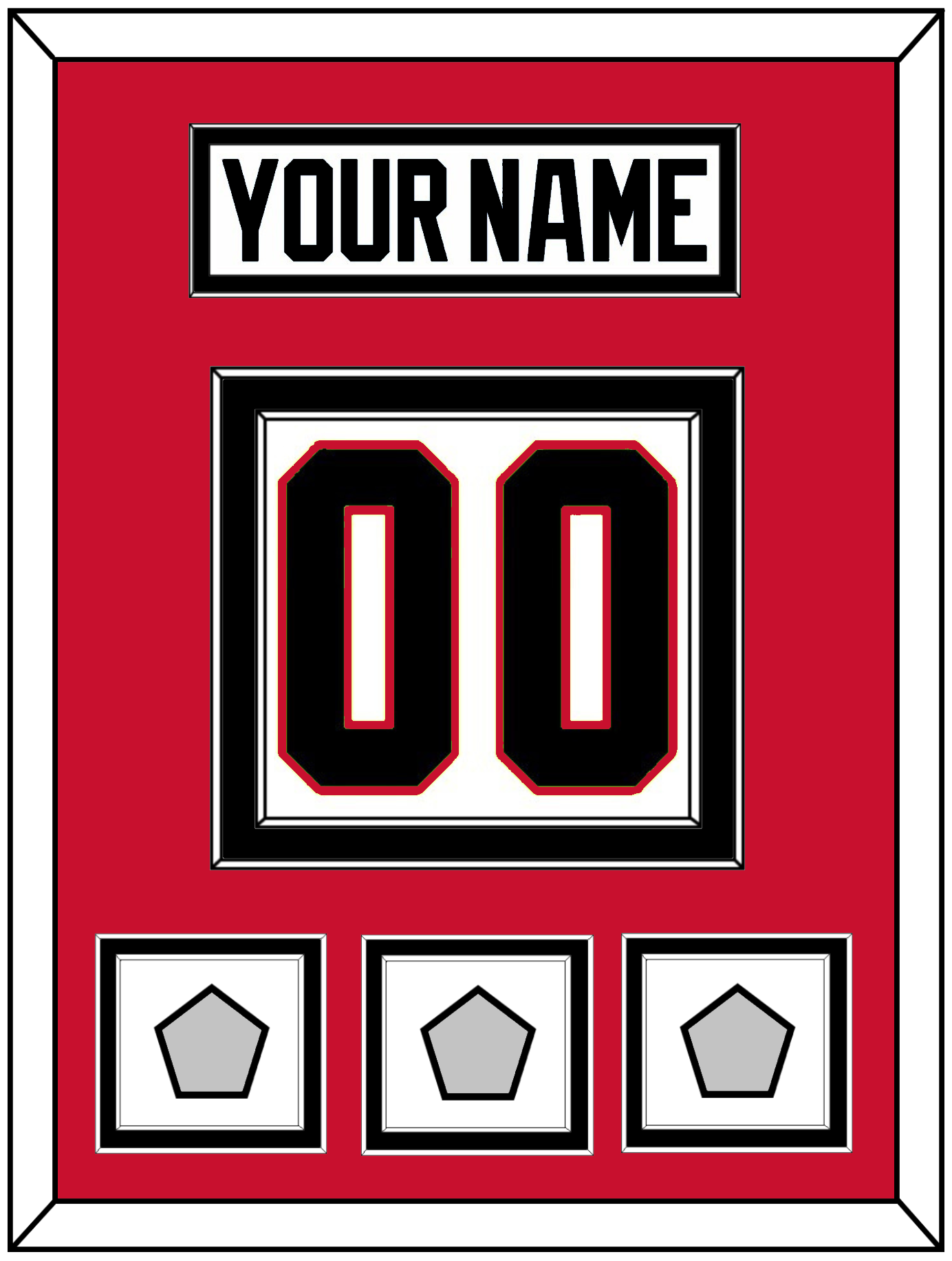 Chicago Nameplate & Number (Back) With 3 Stanley Cup Finals Patches - Road White (2007-2017) - Signature Tier 2