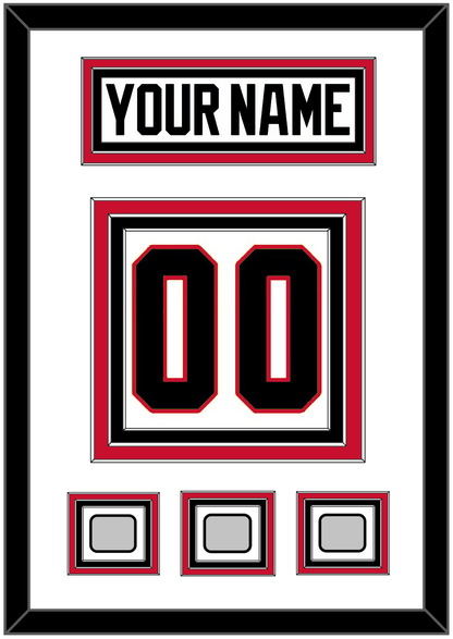 Chicago Nameplate & Number (Back) With 3 Stanley Cup Finals Patches - Road White (2007-2017) - Premier Tier 1