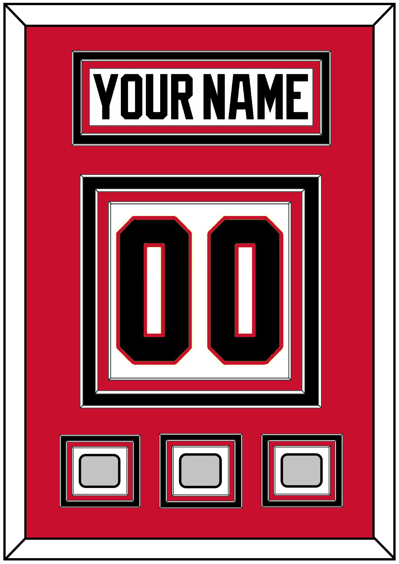 Chicago Nameplate & Number (Back) With 3 Stanley Cup Finals Patches - Road White (2007-2017) - Premier Tier 2