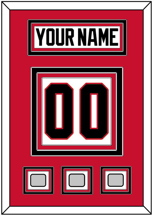 Chicago Nameplate & Number (Back) With 3 Stanley Cup Finals Patches - Road White (2007-2017) - Premier Tier 2