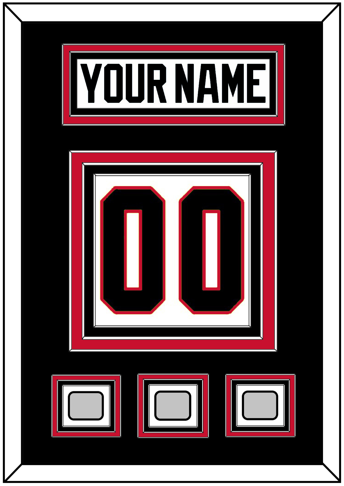 Chicago Nameplate & Number (Back) With 3 Stanley Cup Finals Patches - Road White (2007-2017) - Premier Tier 3