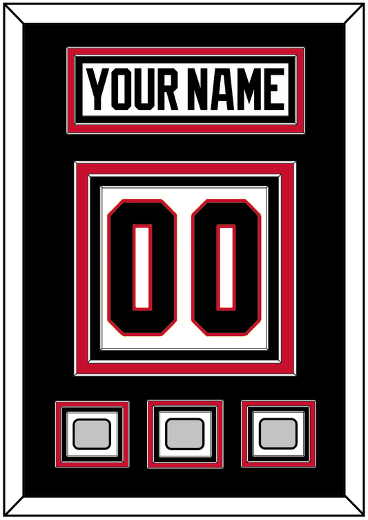 Chicago Nameplate & Number (Back) With 3 Stanley Cup Finals Patches - Road White (2007-2017) - Premier Tier 3