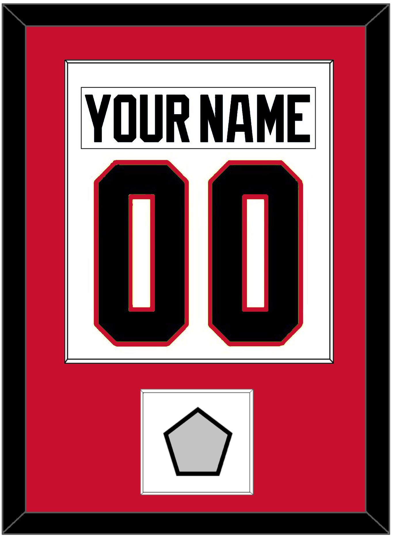 Chicago Nameplate & Number (Back) Combined With Stanley Cup Champions Patch - Road White (2007-2017) - Essential Tier 1