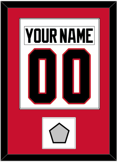 Chicago Nameplate & Number (Back) Combined With Stanley Cup Champions Patch - Road White (2007-2017) - Essential Tier 1