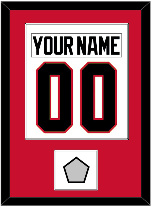 Chicago Nameplate & Number (Back) Combined With Stanley Cup Champions Patch - Road White (2007-2017) - Essential Tier 1