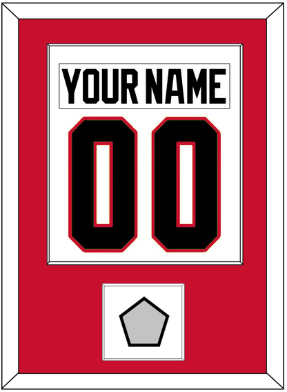 Chicago Nameplate & Number (Back) Combined With Stanley Cup Finals Patch - Road White (2007-2017) - Essential Tier 1