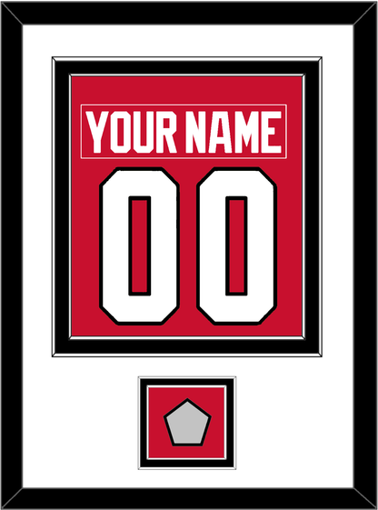 Chicago Nameplate & Number (Back) Combined With Stanley Cup Champions Patch - Home Red (2007-2017) - Signature Tier 1