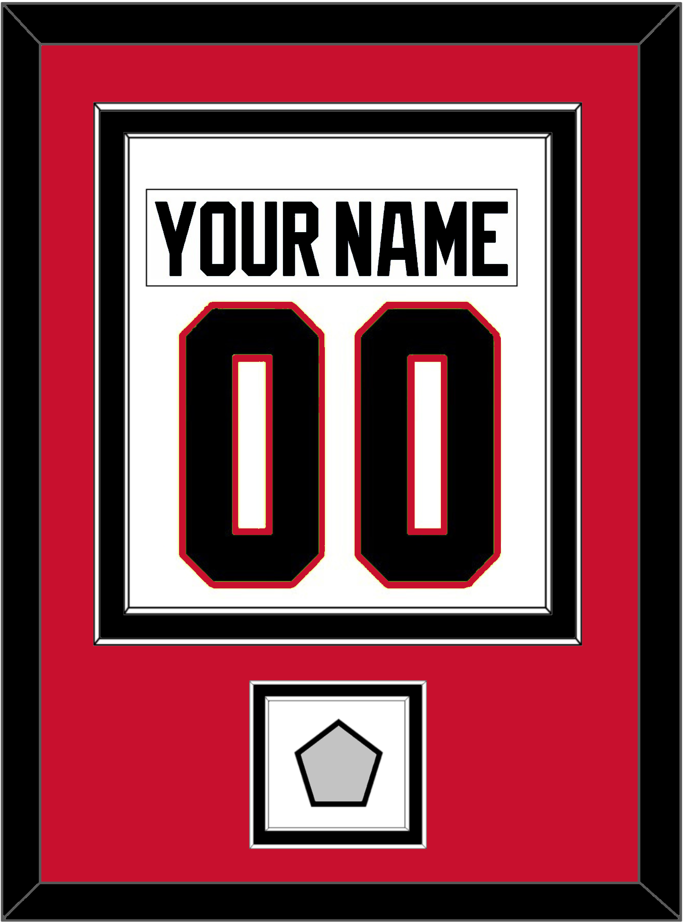 Chicago Nameplate & Number (Back) Combined With Stanley Cup Champions Patch - Road White (2007-2017) - Signature Tier 2