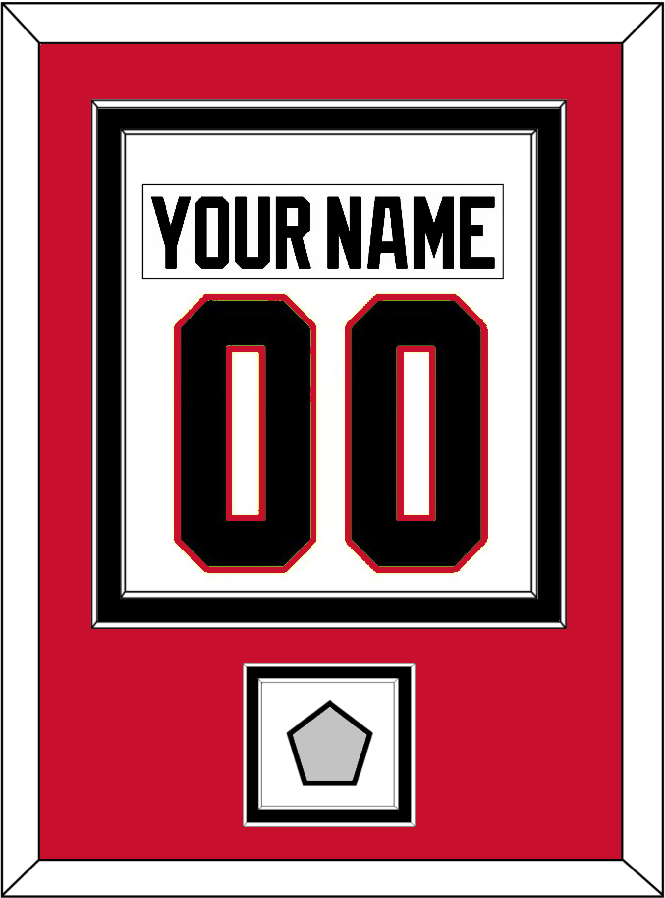 Chicago Nameplate & Number (Back) Combined With Stanley Cup Champions Patch - Road White (2007-2017) - Signature Tier 2