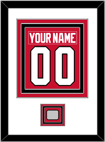 Chicago Nameplate & Number (Back) Combined With Stanley Cup Finals Patch - Home Red (2007-2017) - Premier Tier 1