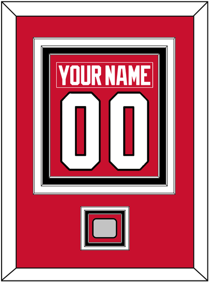 Chicago Nameplate & Number (Back) Combined With Stanley Cup Finals Patch - Home Red (2007-2017) - Premier Tier 2