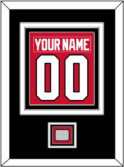 Chicago Nameplate & Number (Back) Combined With Stanley Cup Finals Patch - Home Red (2007-2017) - Premier Tier 3